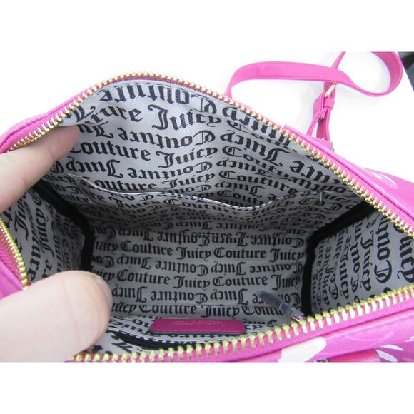 NWT Juicy Couture Cherry on Top Satchel Raspberry Multi Colored Pink NEW - Picture 8 of 8